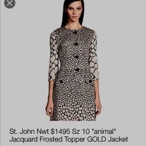 🌺St. John Collection Animal Jacquard Topper 12